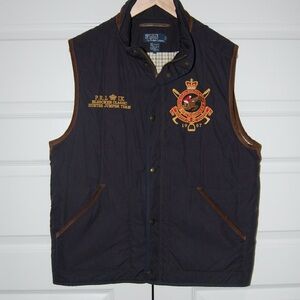 Ralph Lauren Embroidered Navy Vest